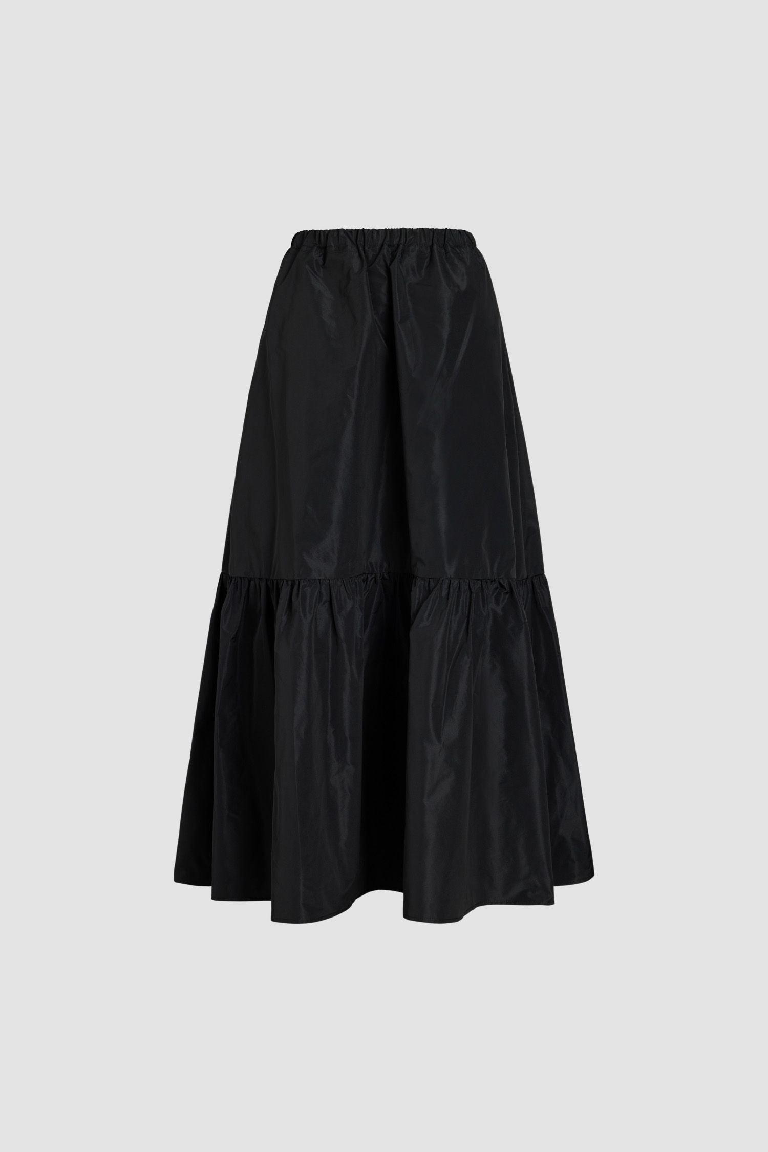 Jupe longue en faille recyclée - Noir