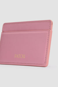 Porte-cartes JP en cuir - Rose