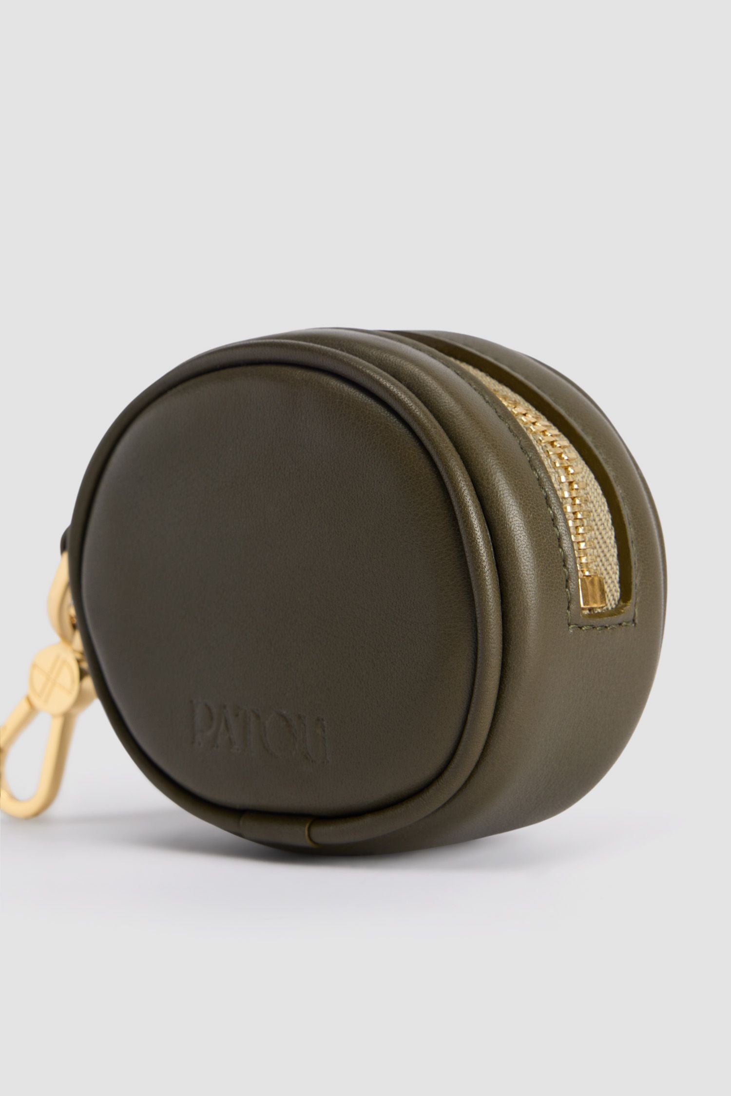 Mini pochette JP en cuir - Vert Mousse
