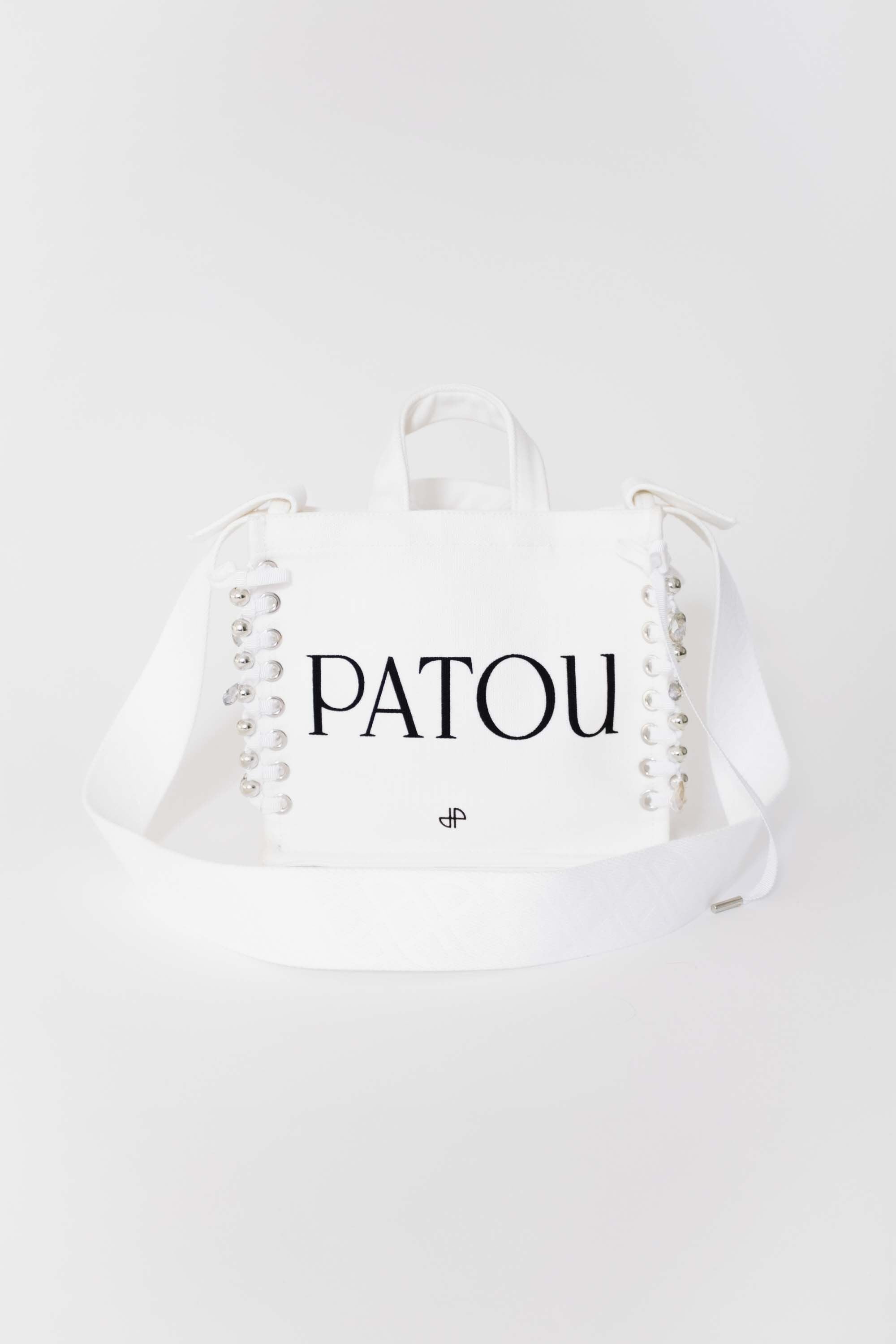Patou Upcycling cabas en coton bio - Blanc