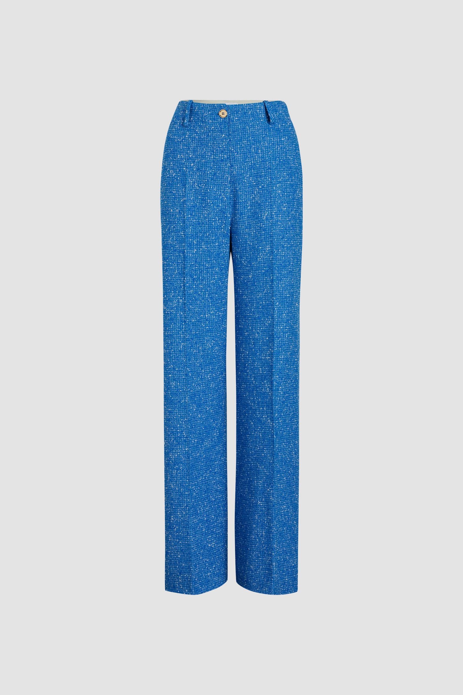Pantalon iconique en tweed de laine éco-responsable et coton bio - Bleu Victoria