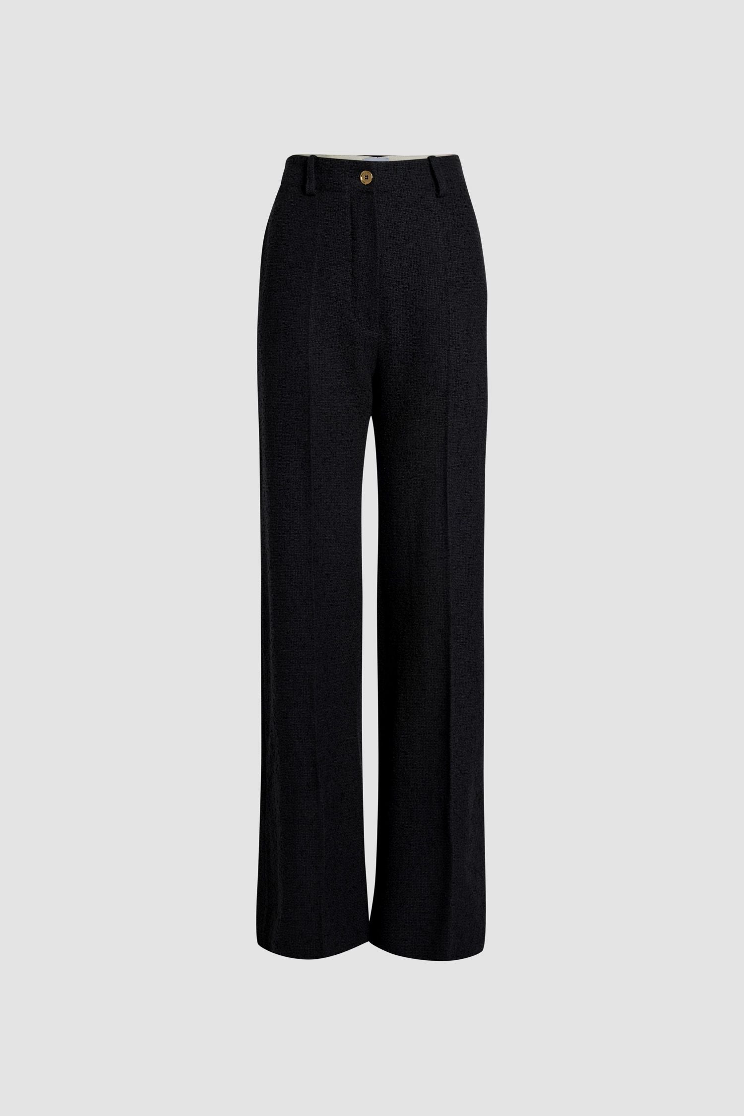 Pantalon iconique en tweed de laine éco-responsable et coton bio - Noir