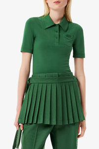 Fitted polo shirt with pocket - Green