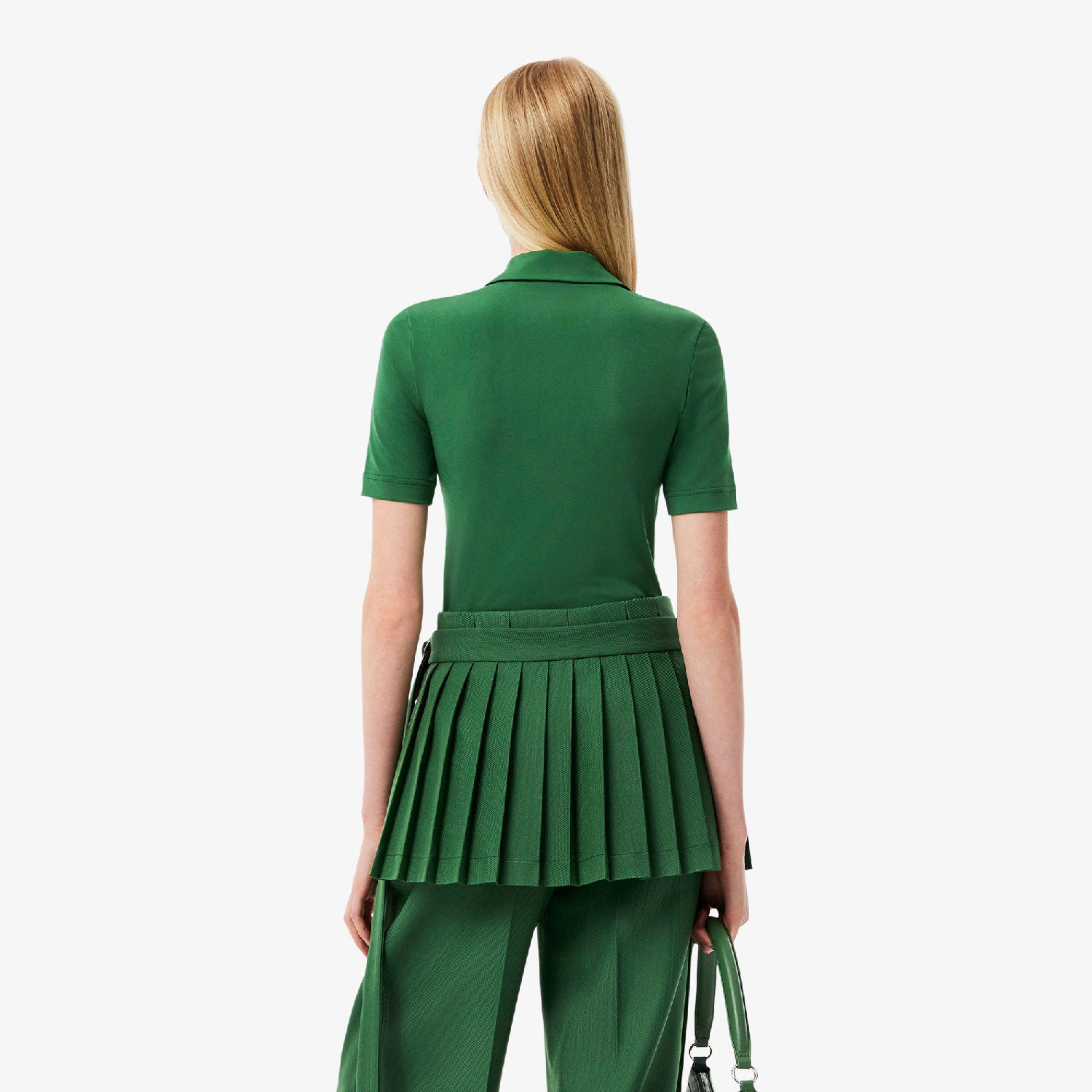 Fitted polo shirt with pocket - Green