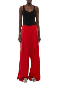 Pantalon large en laine - Red