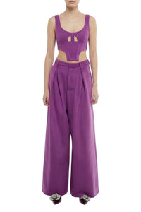 Pantalon maxi chevron - Purple