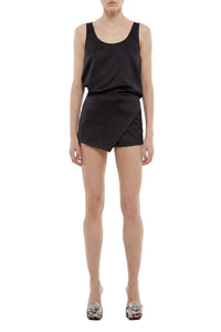 Jupe-short portefeuille asymétrique - Black