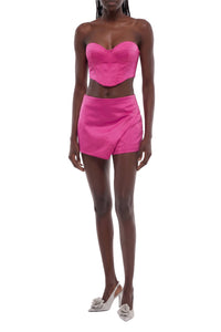 RECOLO HOT PINK /// Jupe-short portefeuille asymétrique - Hot Pink