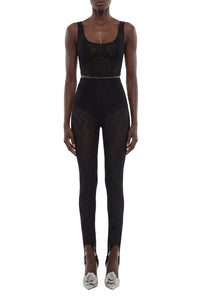 Legging fuseau en dentelle - Black