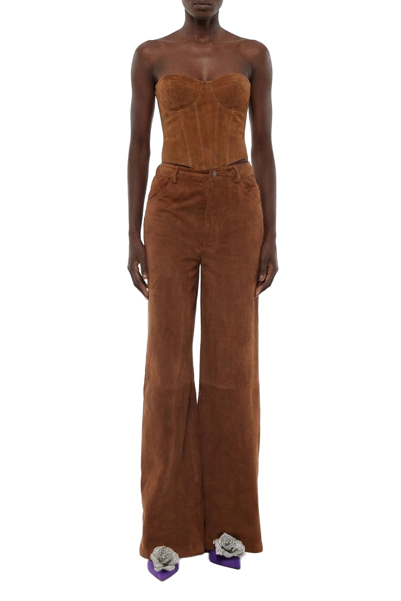 Pantalon en cuir - Brown