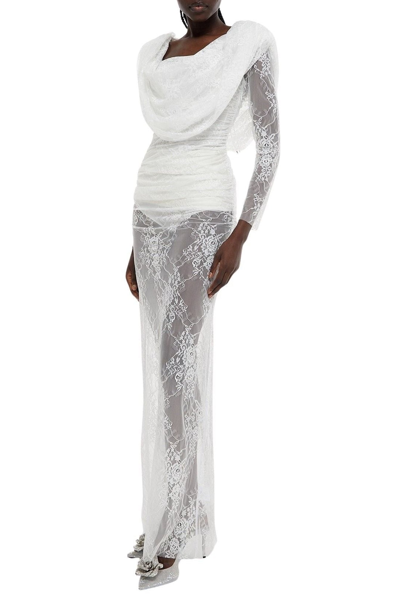 Robe longue à capuche - Milk White