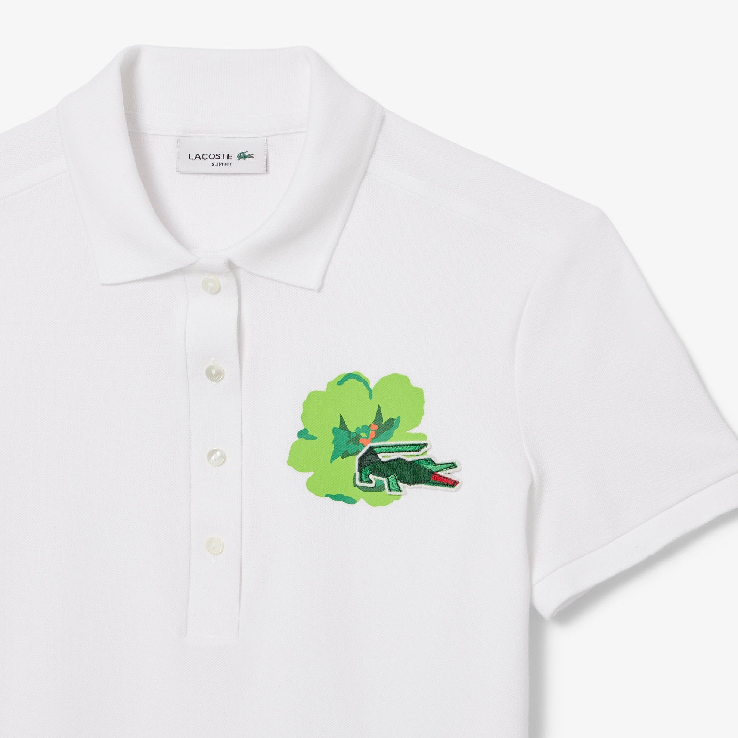 L.12.D piqué polo shirt - White