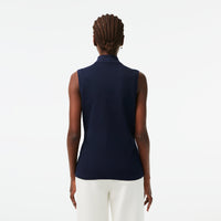 L.12.D sleeveless piqué polo shirt - Navy