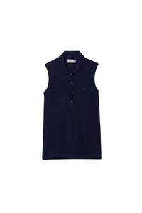 L.12.D sleeveless piqué polo shirt - Navy