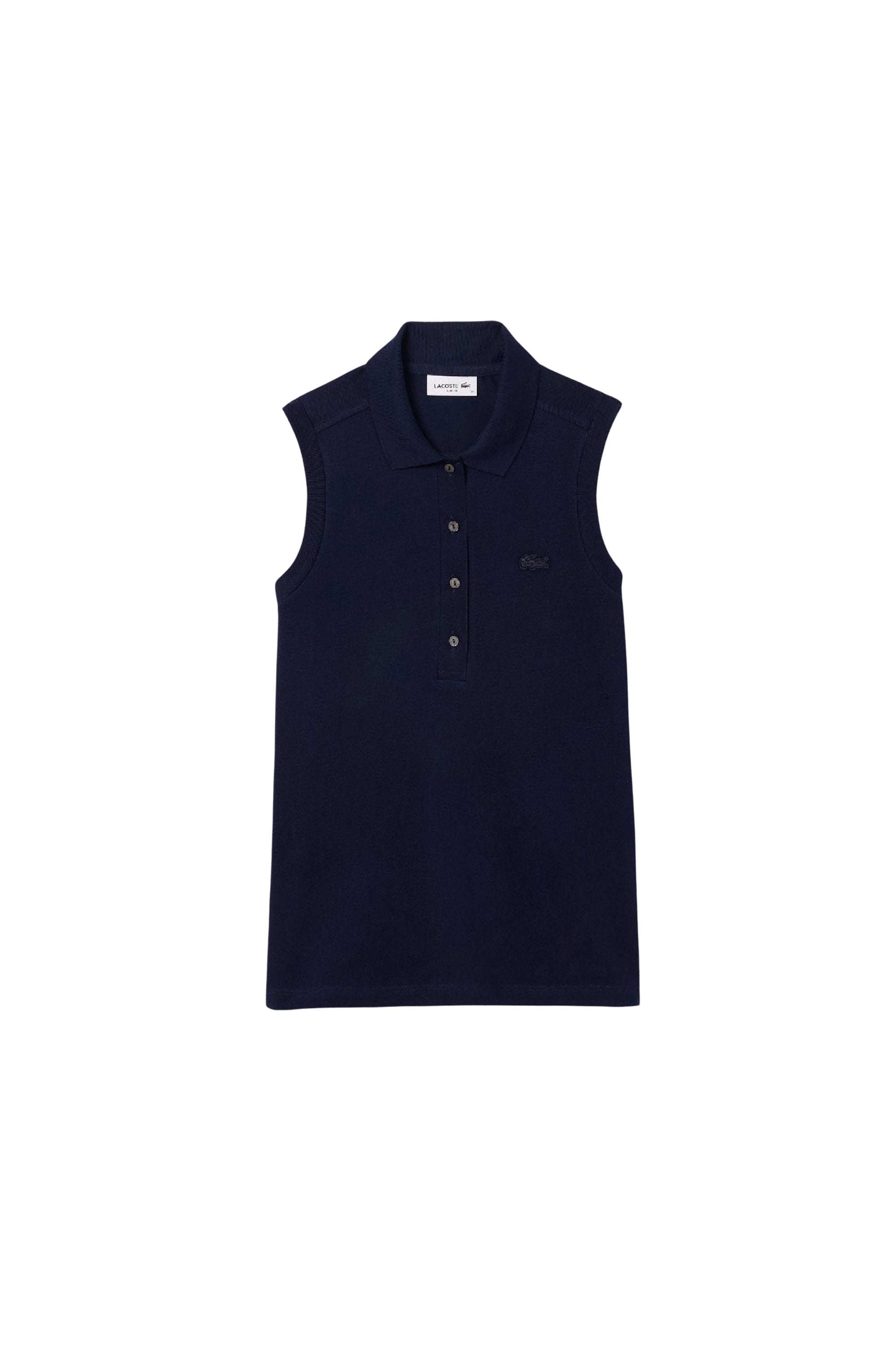 L.12.D sleeveless piqué polo shirt - Navy