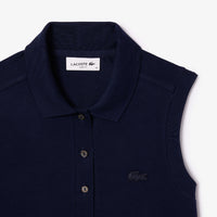 L.12.D sleeveless piqué polo shirt - Navy