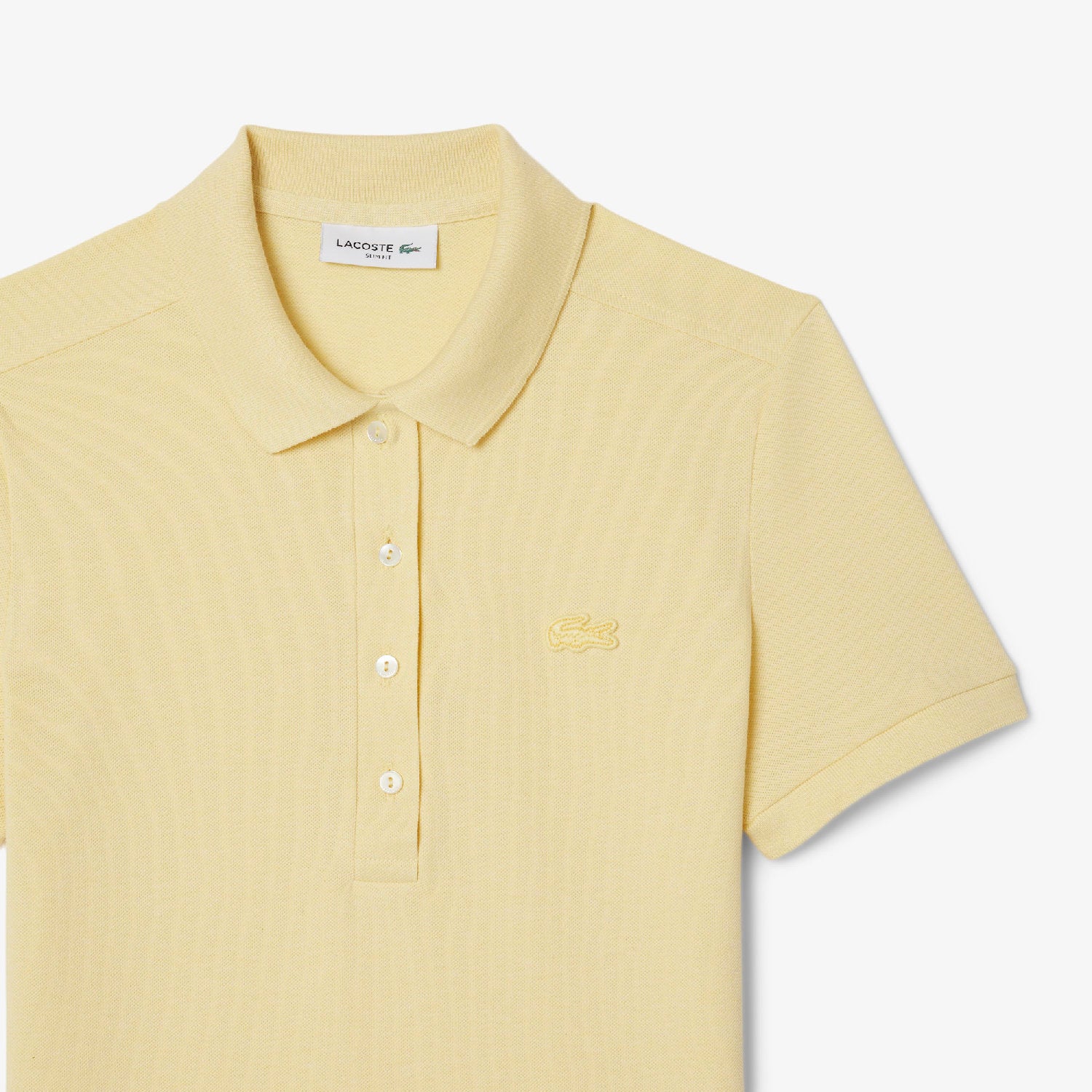 Polo L.12.D ajusté en piqué - Soleil Chiné