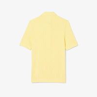 Polo ajusté en jacquard monogramme - Jaune