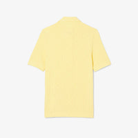 Polo ajusté en jacquard monogramme - Jaune