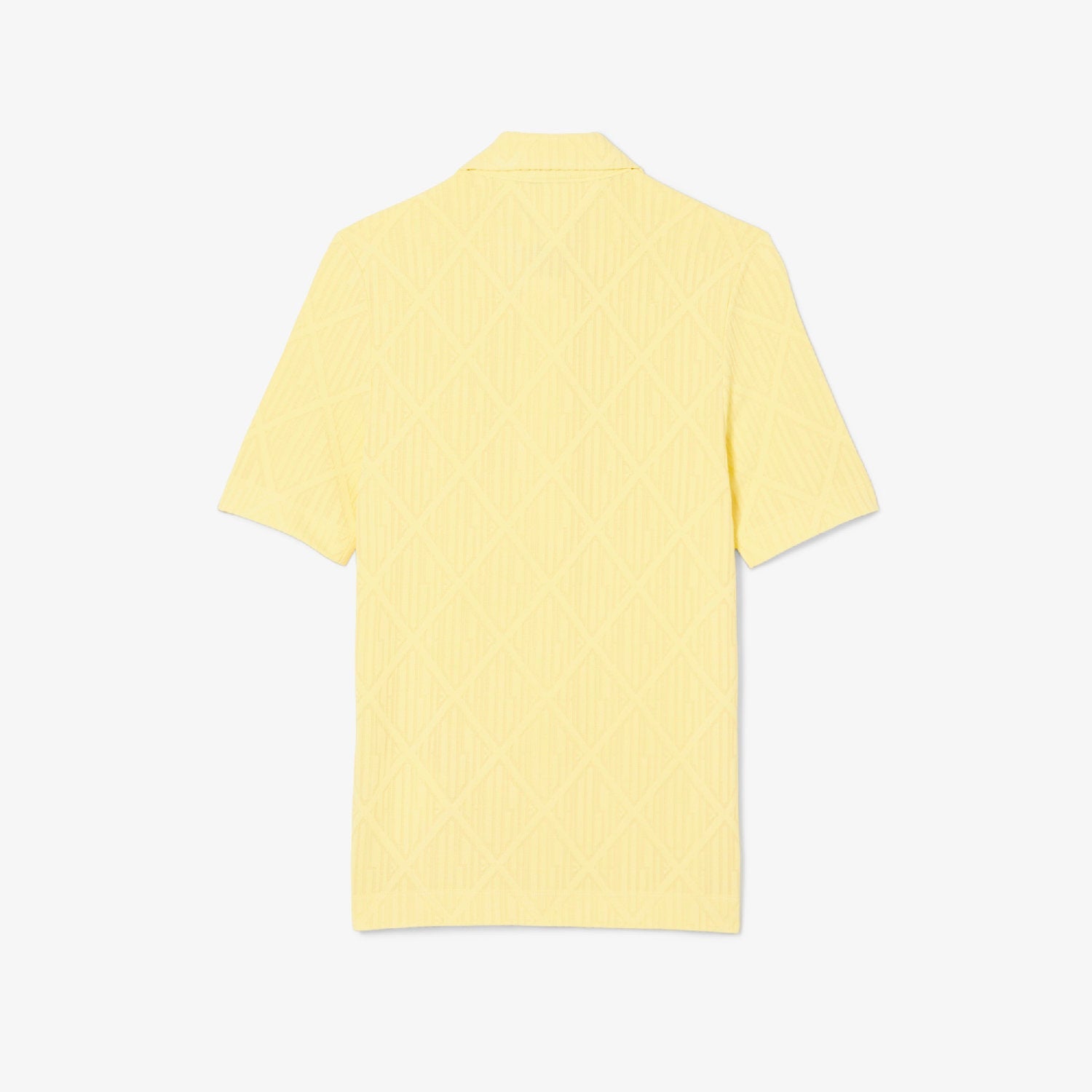 Polo ajusté en jacquard monogramme - Jaune