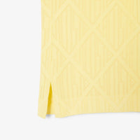 Polo ajusté en jacquard monogramme - Jaune