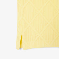 Polo ajusté en jacquard monogramme - Jaune