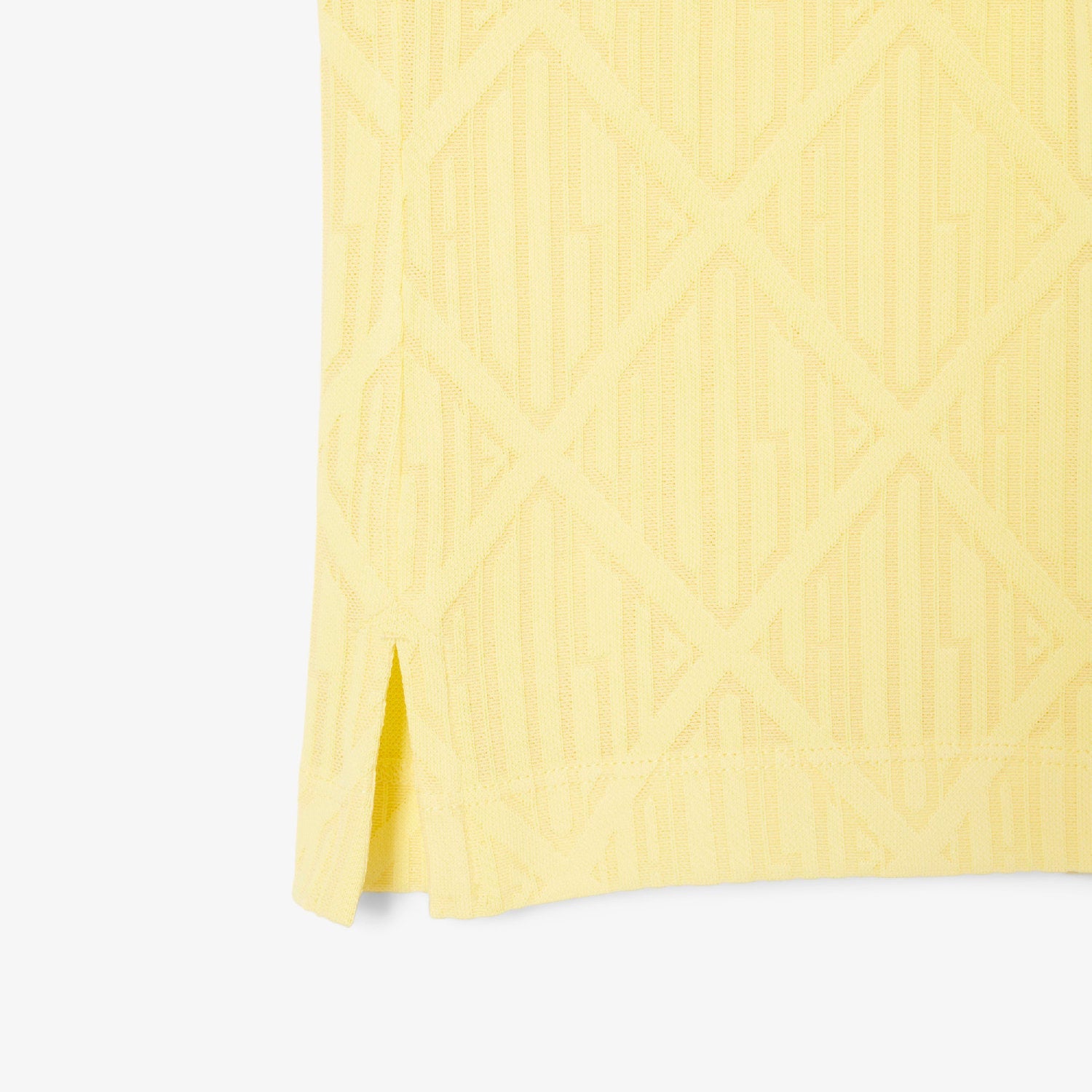 Polo ajusté en jacquard monogramme - Jaune