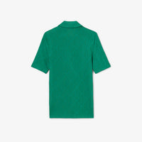 Polo ajusté en jacquard monogramme - Monstera
