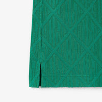 Polo ajusté en jacquard monogramme - Monstera