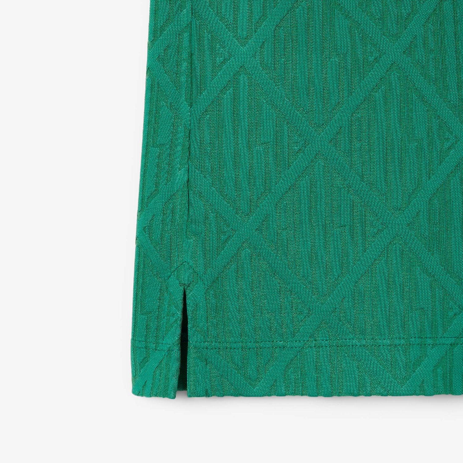 Polo ajusté en jacquard monogramme - Monstera