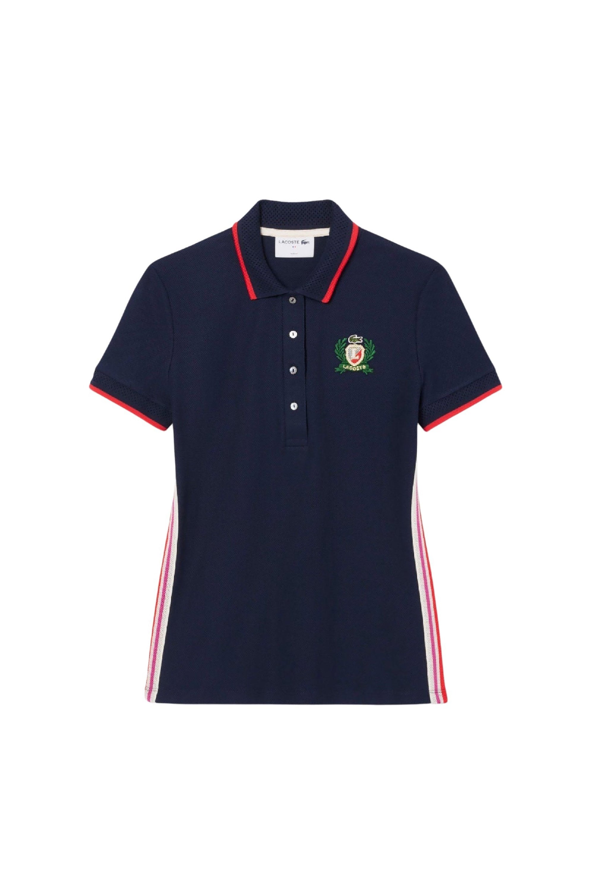 Polo ajusté en piqué - Marine