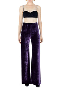Velvet Trouser - Blackcurrant