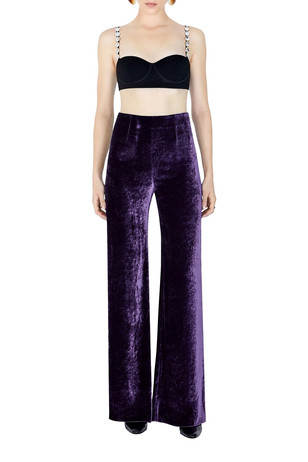 Velvet Trouser - Blackcurrant
