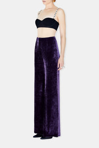 Velvet Trouser - Blackcurrant