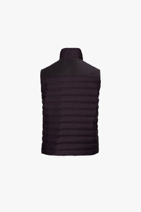 Veste matelassée sans manches en laine - Aubergine
