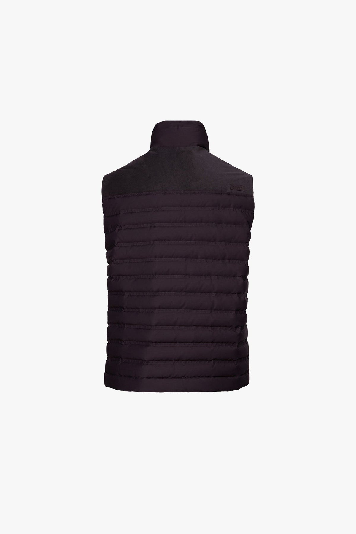 Veste matelassée sans manches en laine - Aubergine