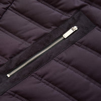 Veste matelassée sans manches en laine - Aubergine