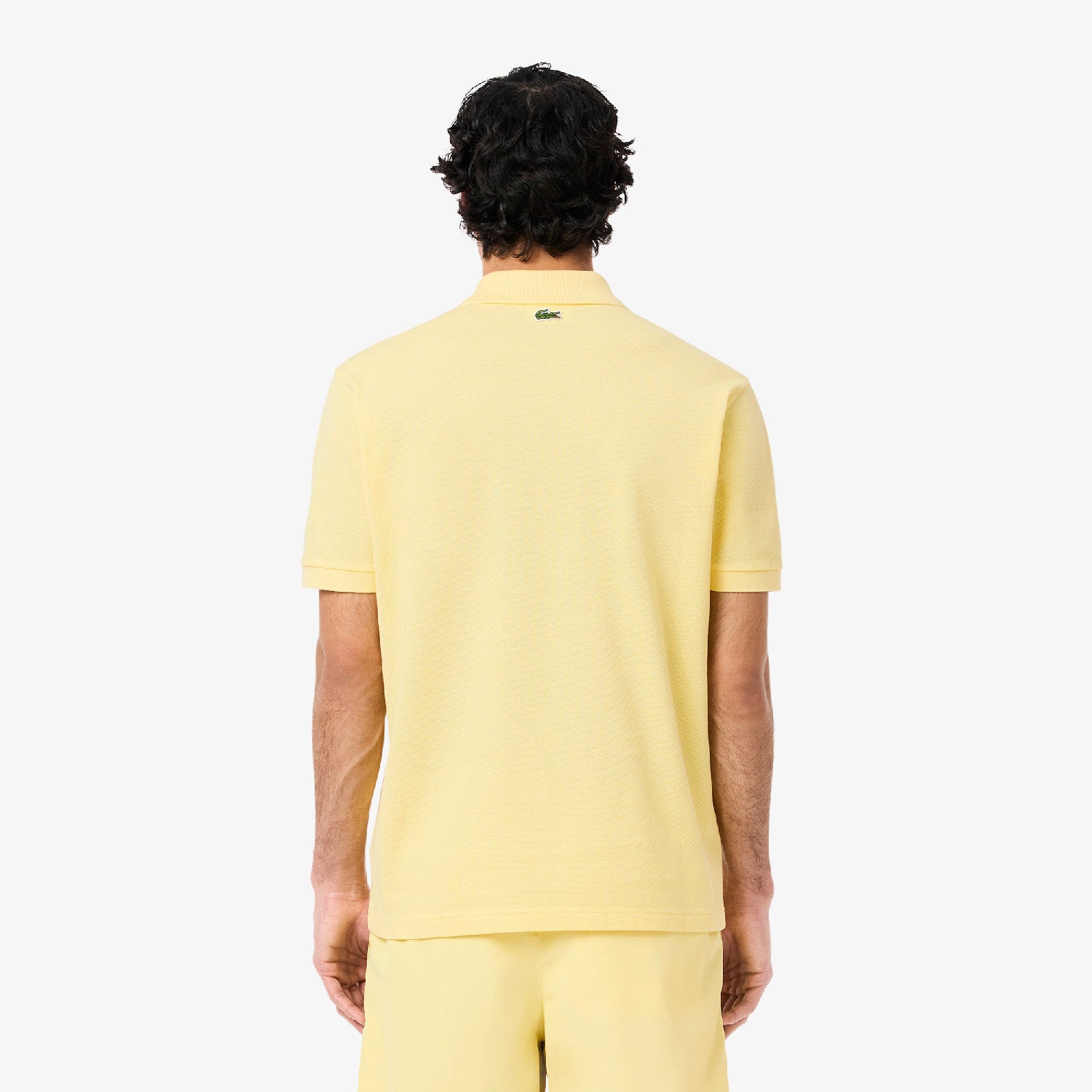Polo L.12.12 imprimé en piqué - Jaune & Calathea