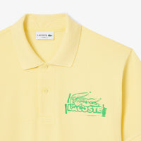Polo L.12.12 imprimé en piqué - Jaune & Calathea