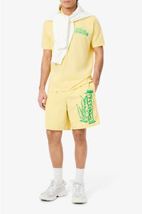 Polo L.12.12 imprimé en piqué - Jaune & Calathea