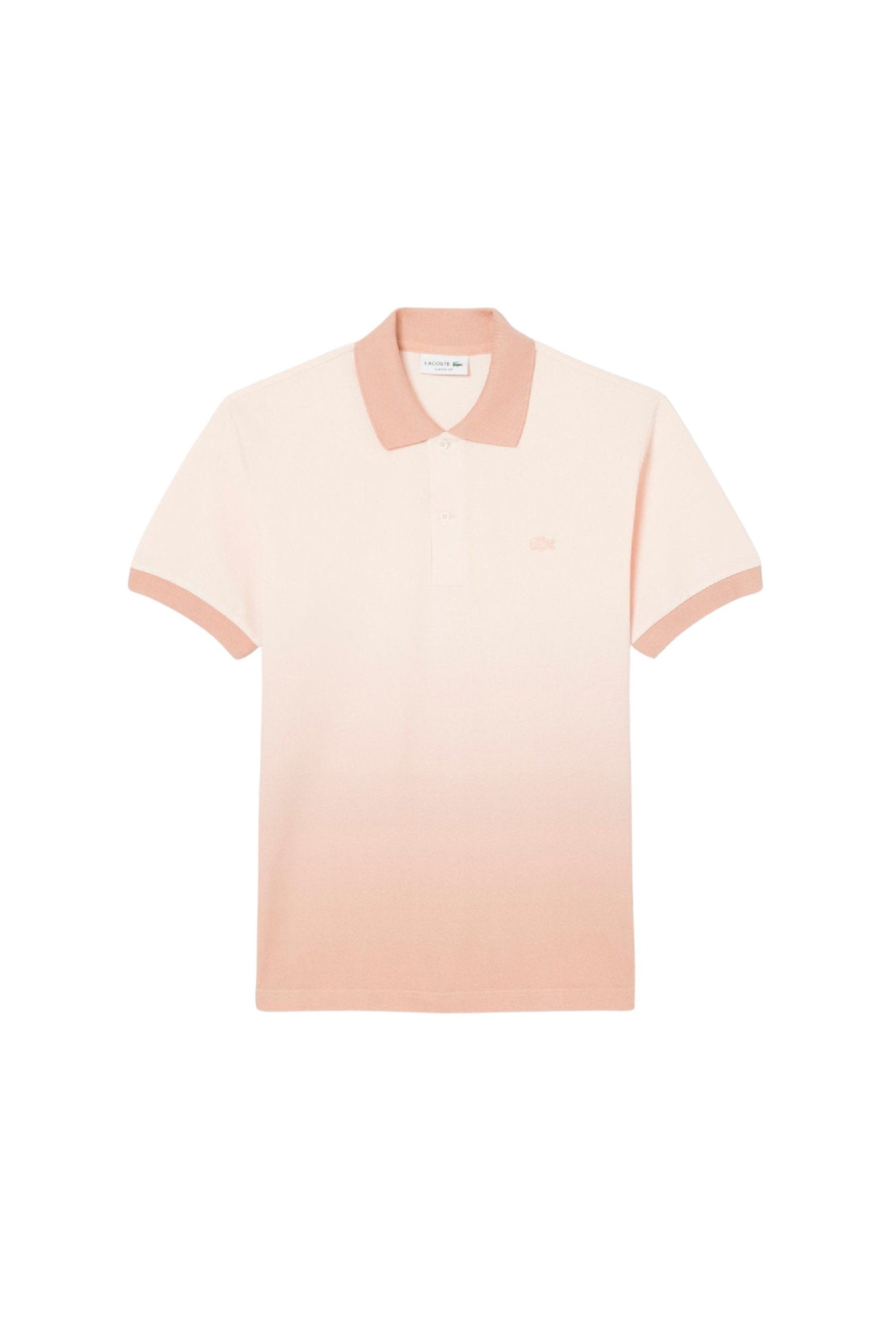 ZDOUBLON_Polo L.12.12 with piqué gradient print - Angora & Latte