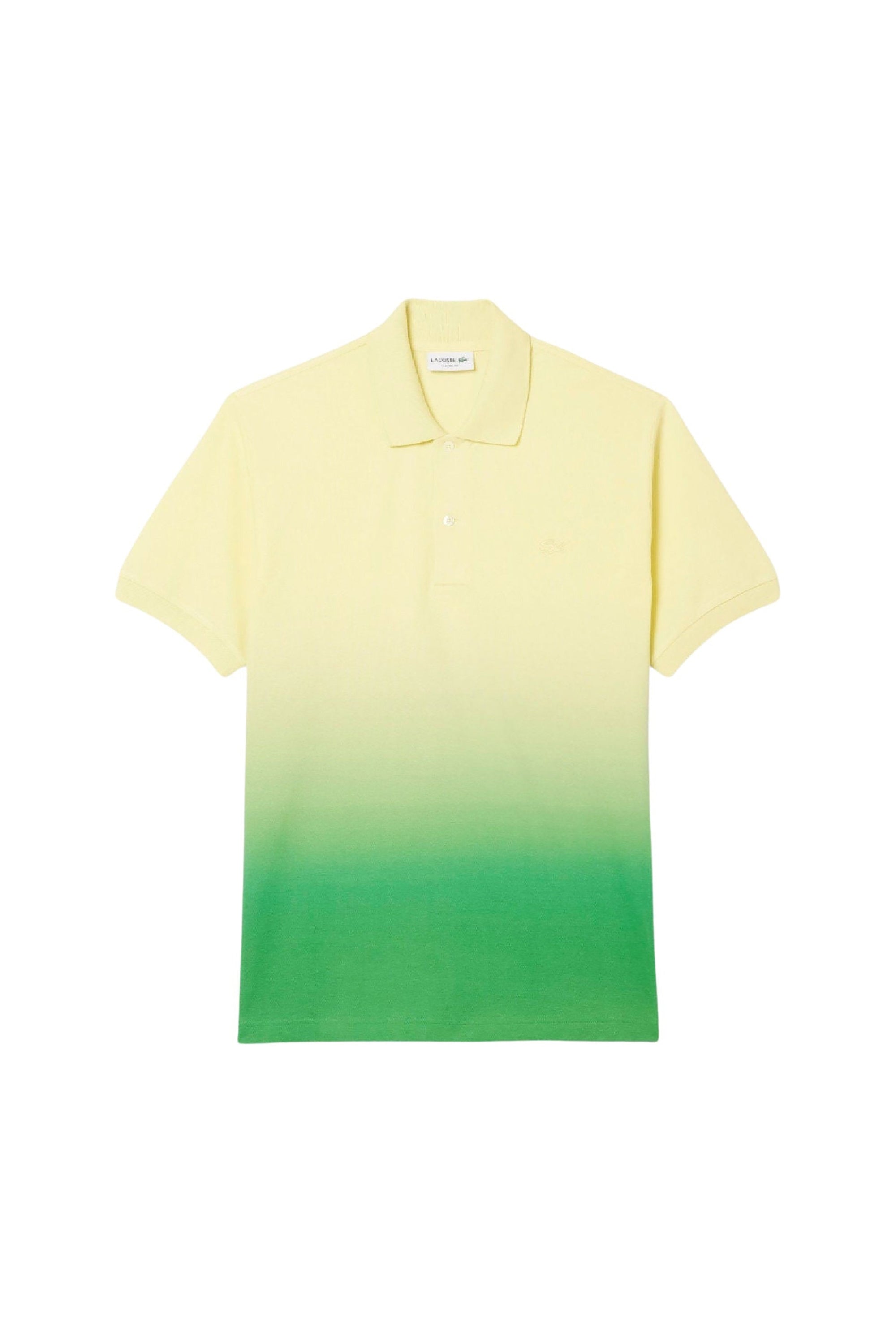 L.12.12 piqué gradient print polo shirt - Yellow & Calathea