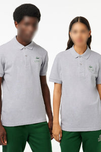 Polo coupe droite en piqué - Argent Chiné