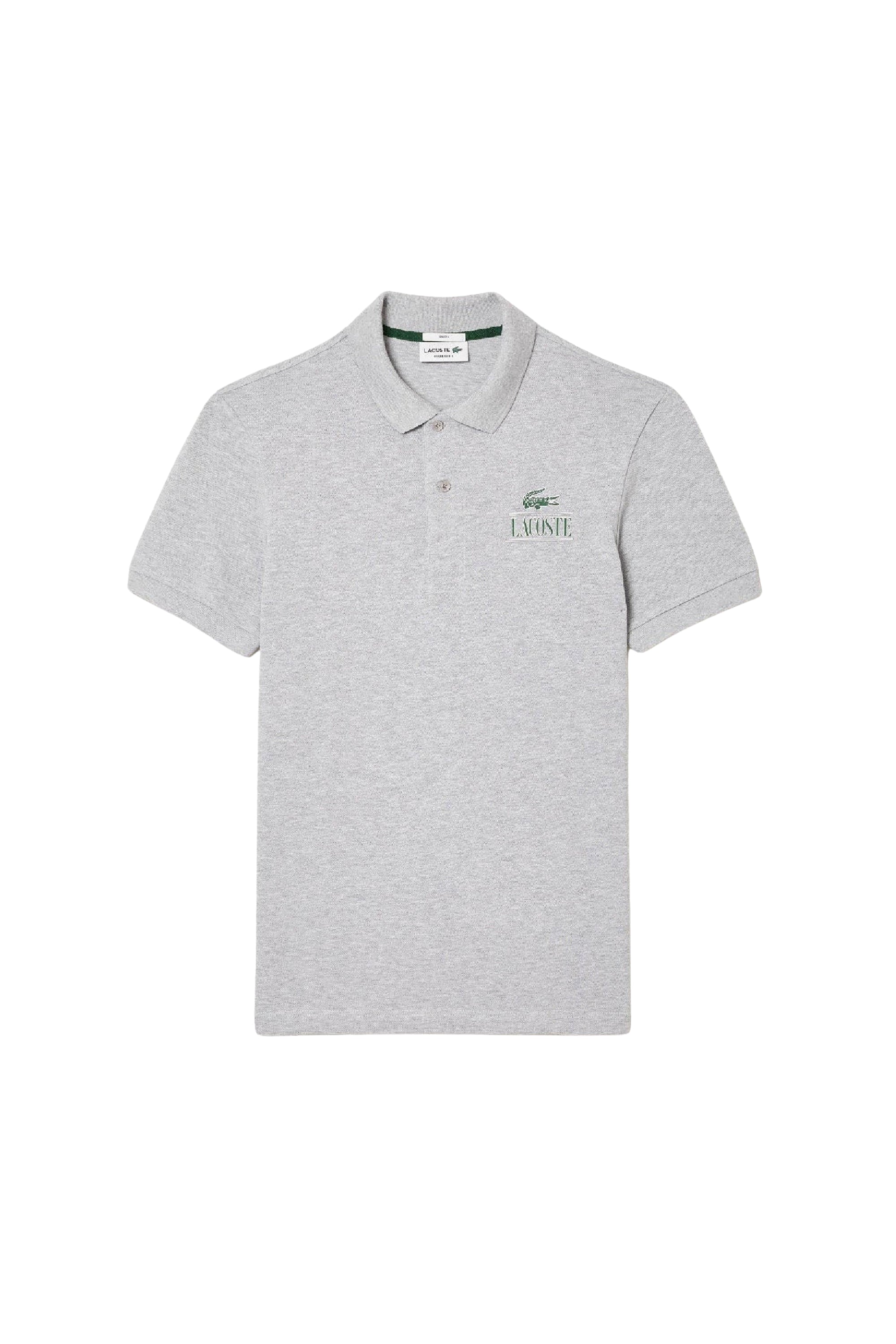 Polo coupe droite en piqué - Argent Chiné