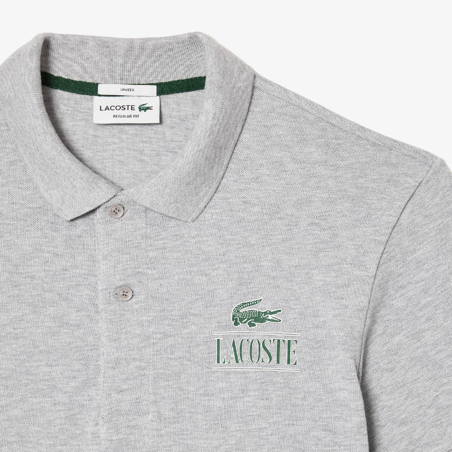 Polo coupe droite en piqué - Argent Chiné