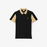 Polo à manches courtes - Noir & Croissant-Farine