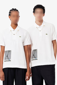 Polo L.12.12 brodé à manches courtes en piqué - Blanc