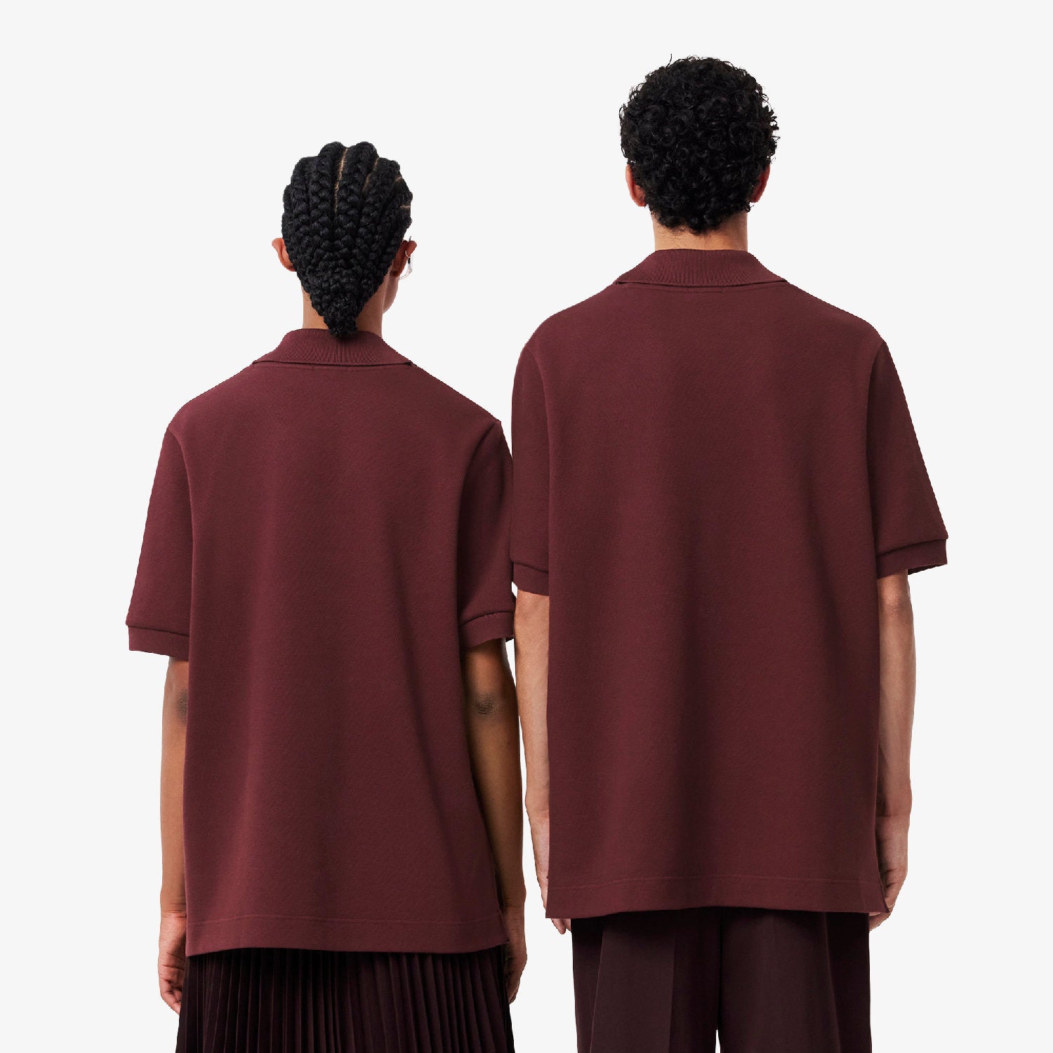 Oversized pique polo shirt - Expresso
