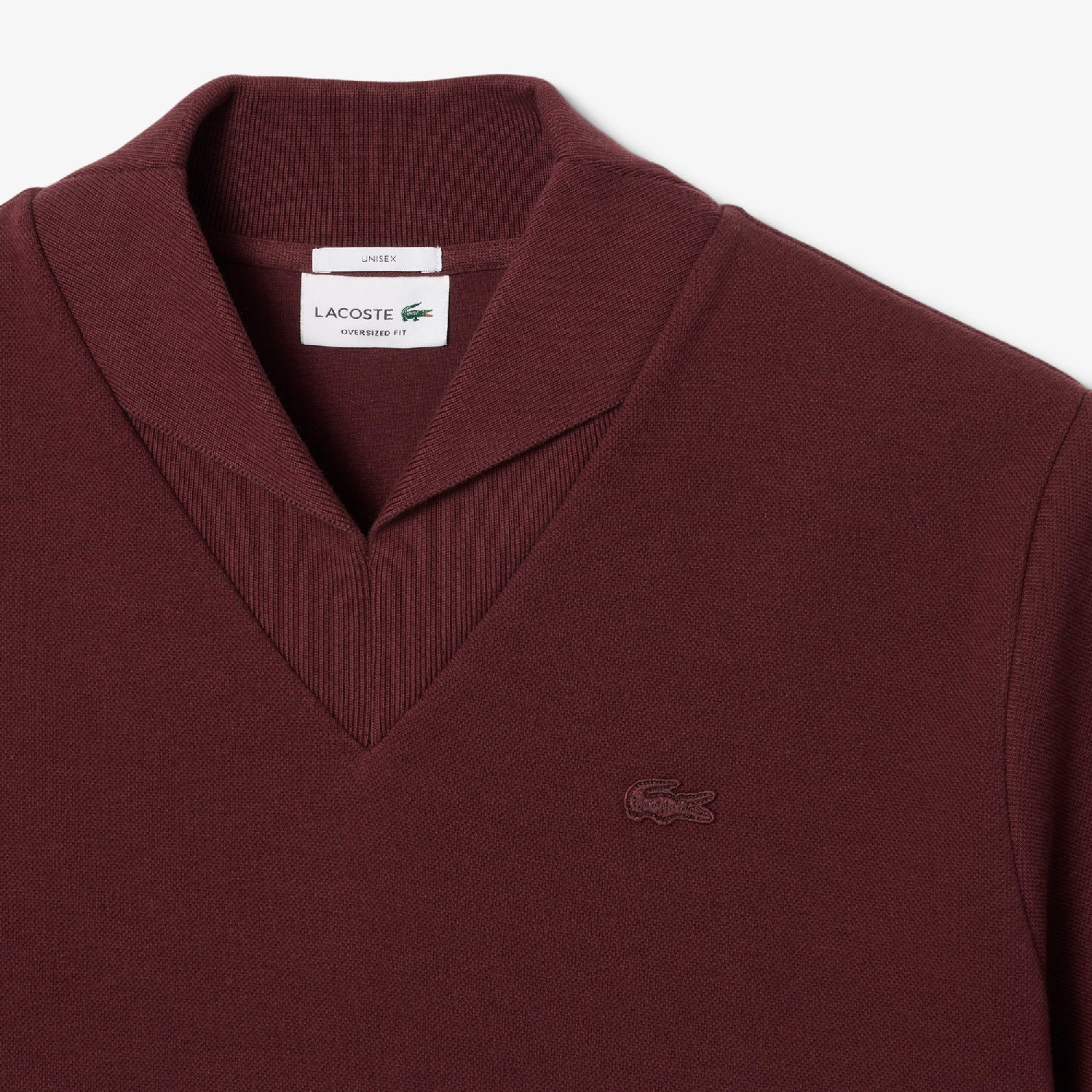 Oversized pique polo shirt - Expresso