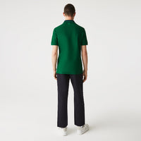 Polo shirt with striped collar - Foret